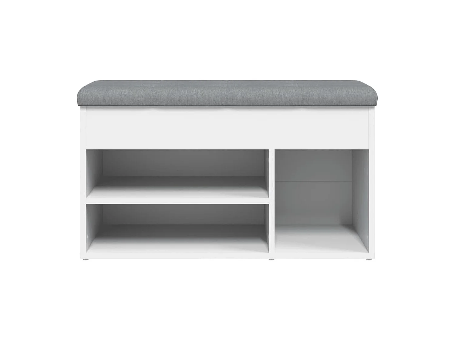 Banc de rangement à bois blanche 82 x 32 x 45.5 cm DEC024831