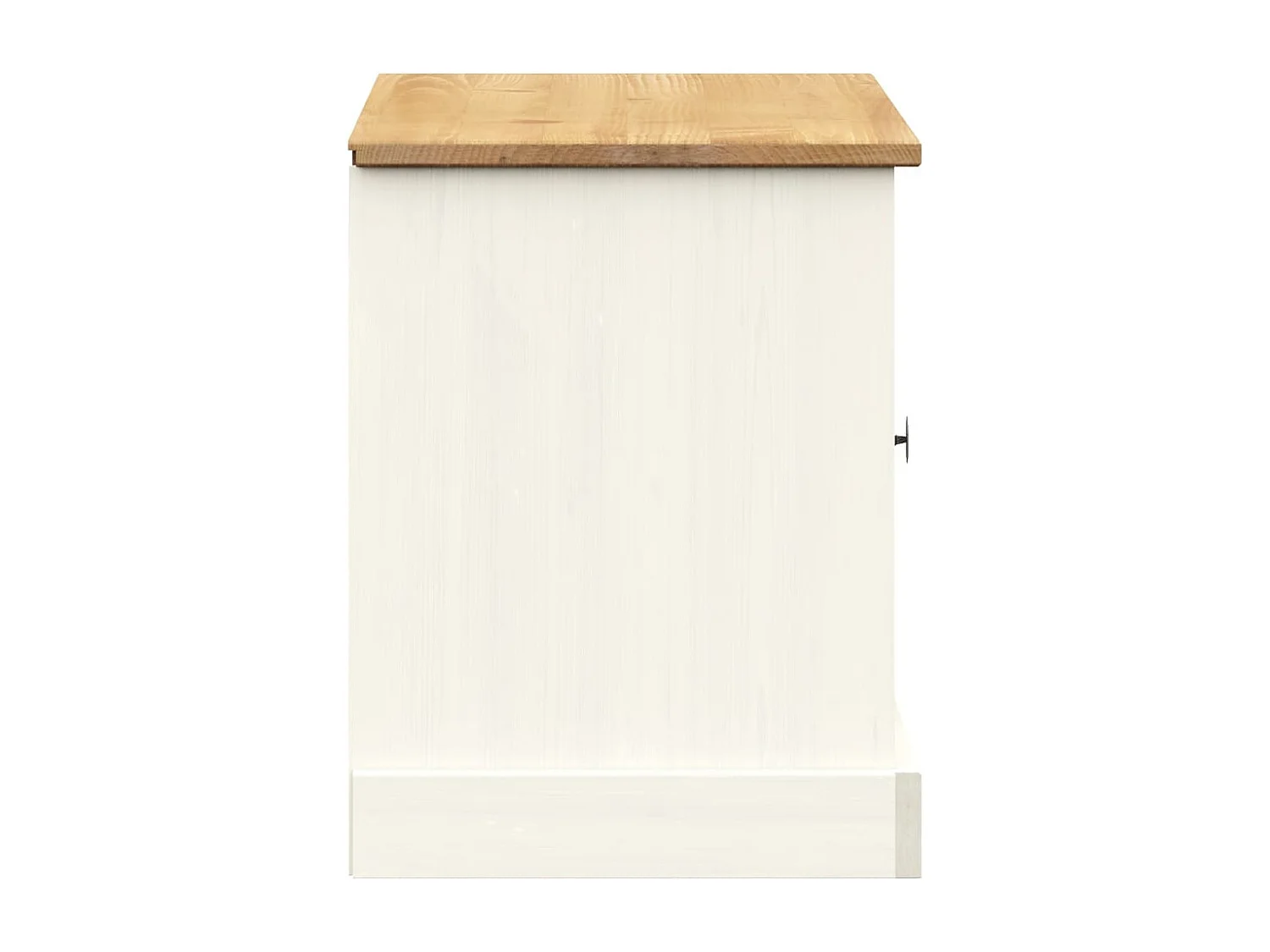 Banc de rangement à bois blanche 106 x 35 x 45 cm DEC024962