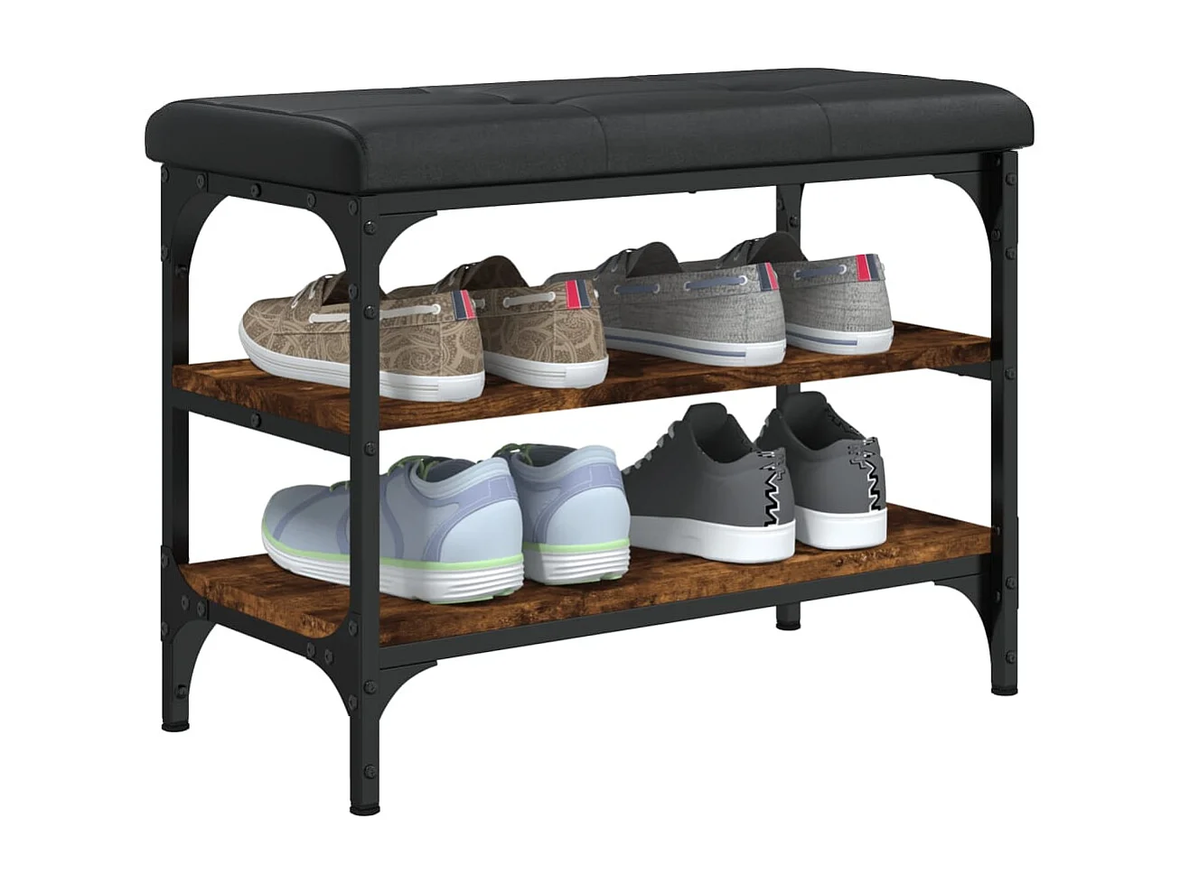 Banc de rangement à bois marron 62 x 32 x 47 cm DEC024844