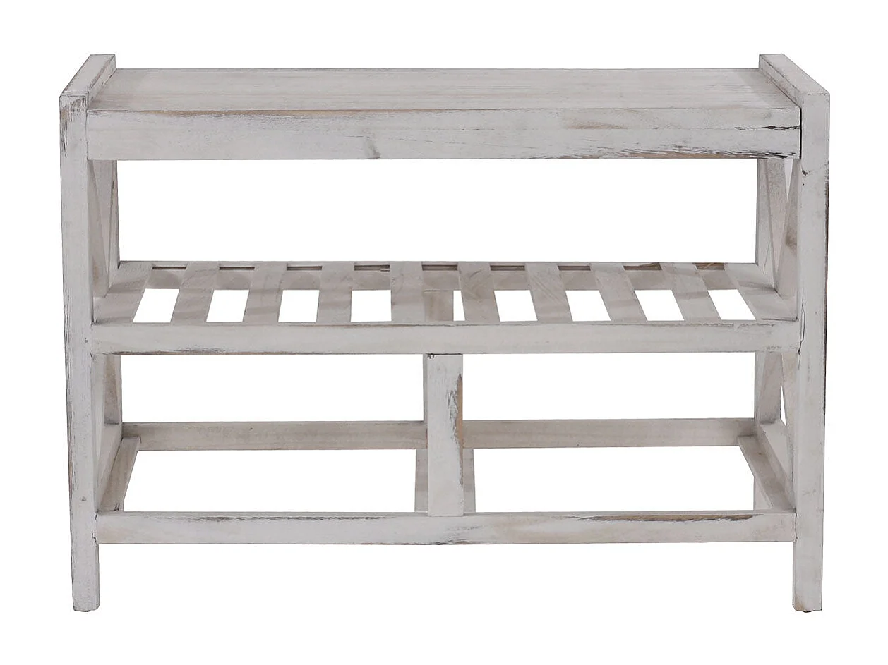 Étagère à chaussures banc blanche 65 x 34 x 45.5 cm 04_0005158