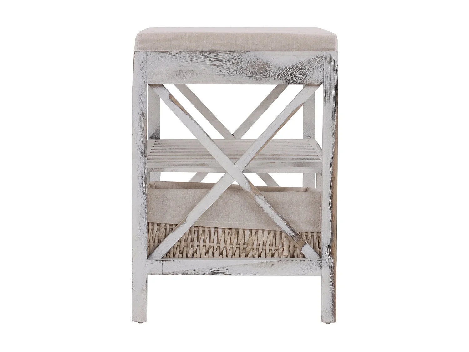 Étagère à chaussures banc blanche 65 x 34 x 45.5 cm 04_0005158