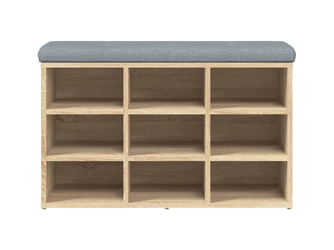 Banc de rangement à bois marron 82 x 32 x 50 cm DEC024897