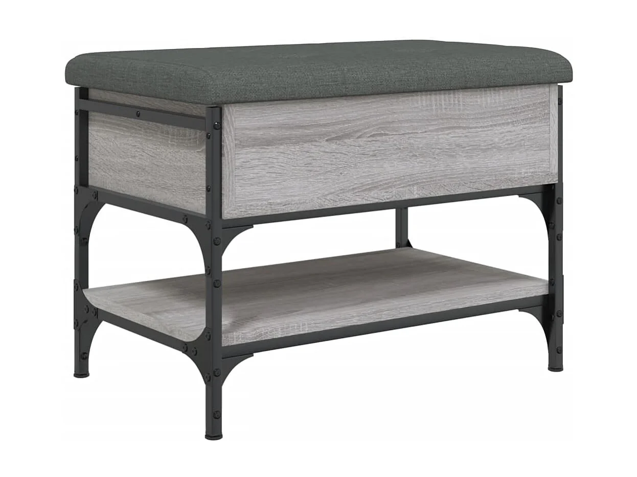 Banc de rangement à bois marron 62 x 42 x 45 cm DEC024942