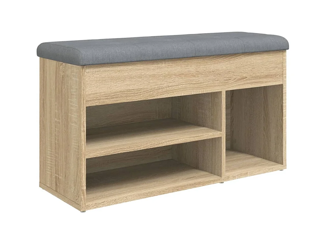 Banc de rangement à bois marron 82 x 32 x 45.5 cm DEC024895