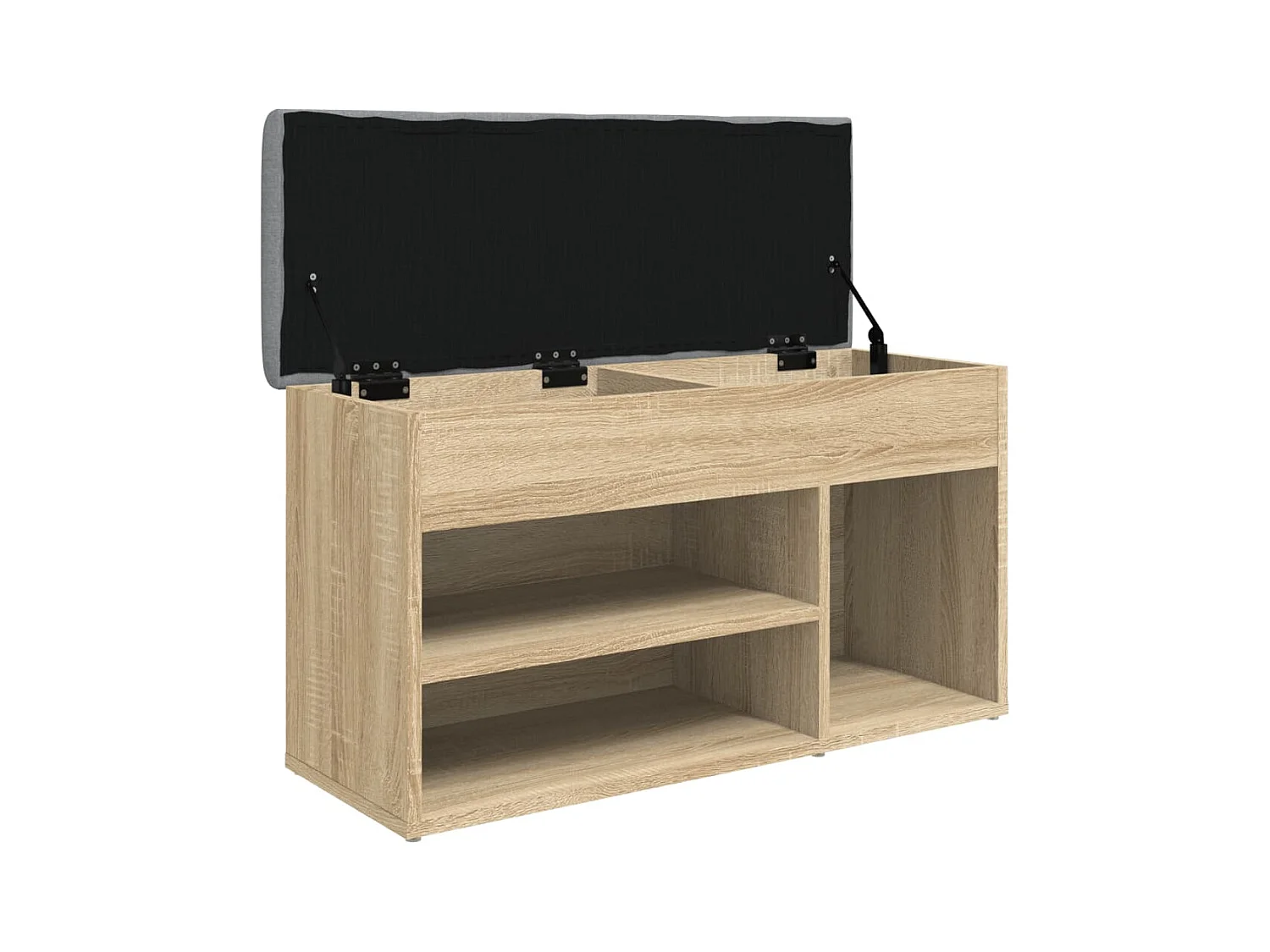 Banc de rangement à bois marron 82 x 32 x 45.5 cm DEC024895