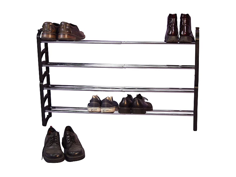 Lot de 2 étagères noire 104 x 18 x 33 cm MED05088