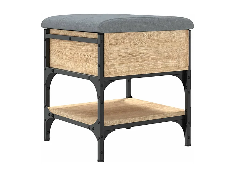 Banc de rangement à bois beige 42 x 42 x 45 cm DEC024888