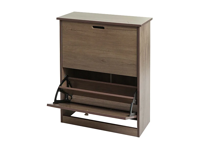 Meuble à chaussures 81 effet bois marron 57 x 17 x 85 cm 04_0005893