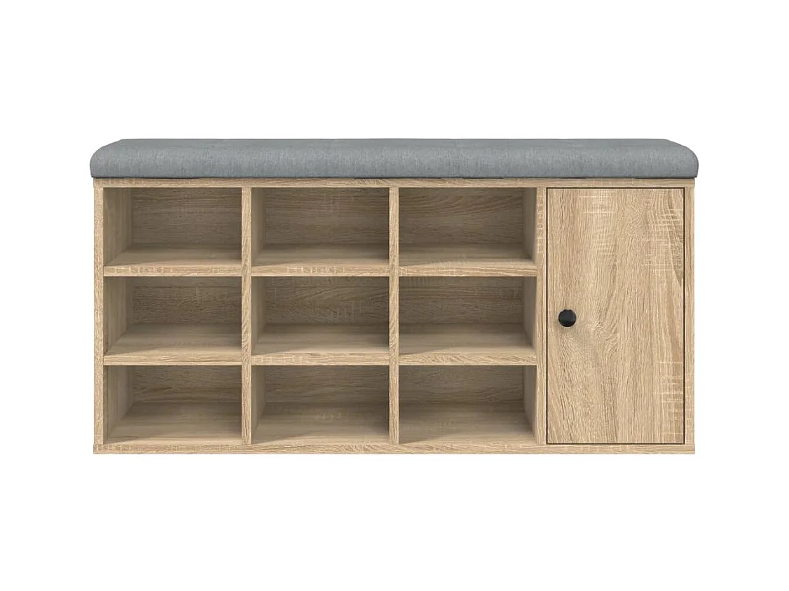 Banc de rangement à bois marron 102 x 32 x 50 cm DEC024886