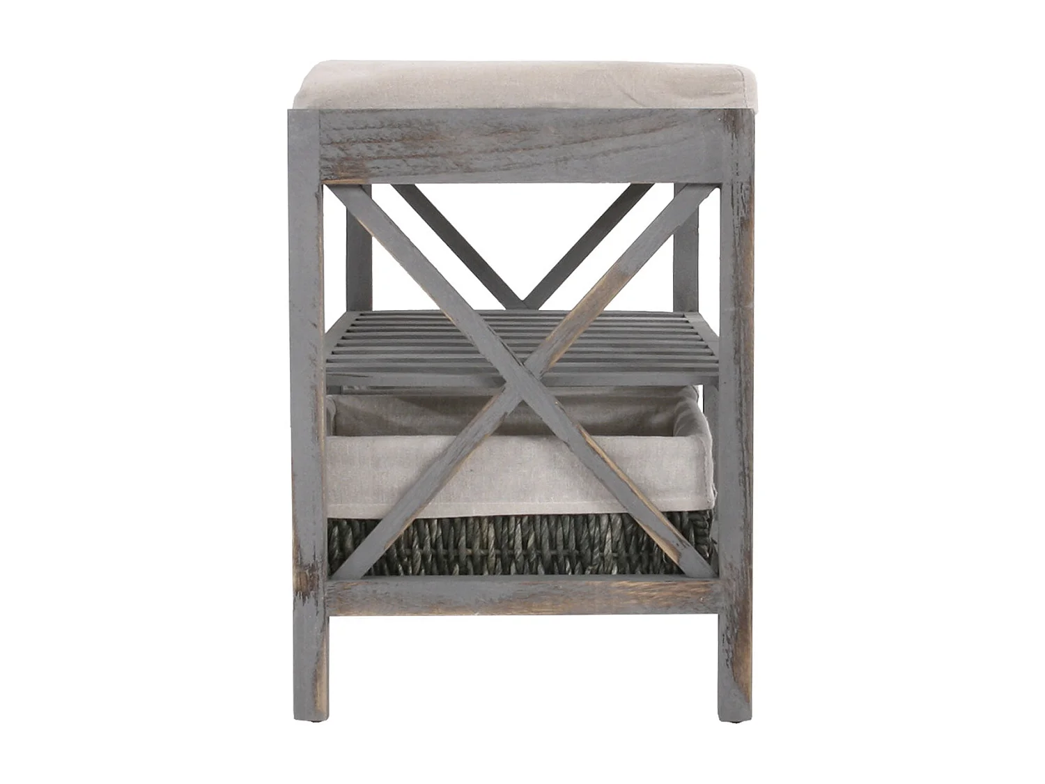 Étagère à chaussures banc grise 65 x 34 x 45.5 cm 04_0005160