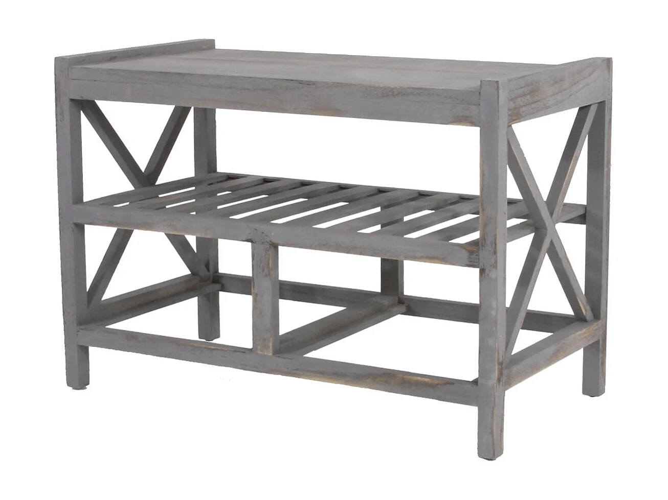 Étagère à chaussures banc grise 65 x 34 x 45.5 cm 04_0005160