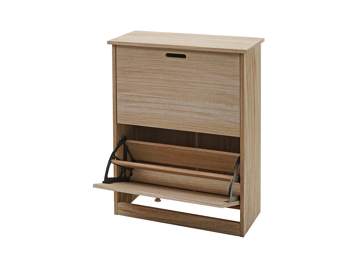 Meuble à chaussures 81x60x25 effet bois marron 57 x 17 x 85 cm 04_0005894