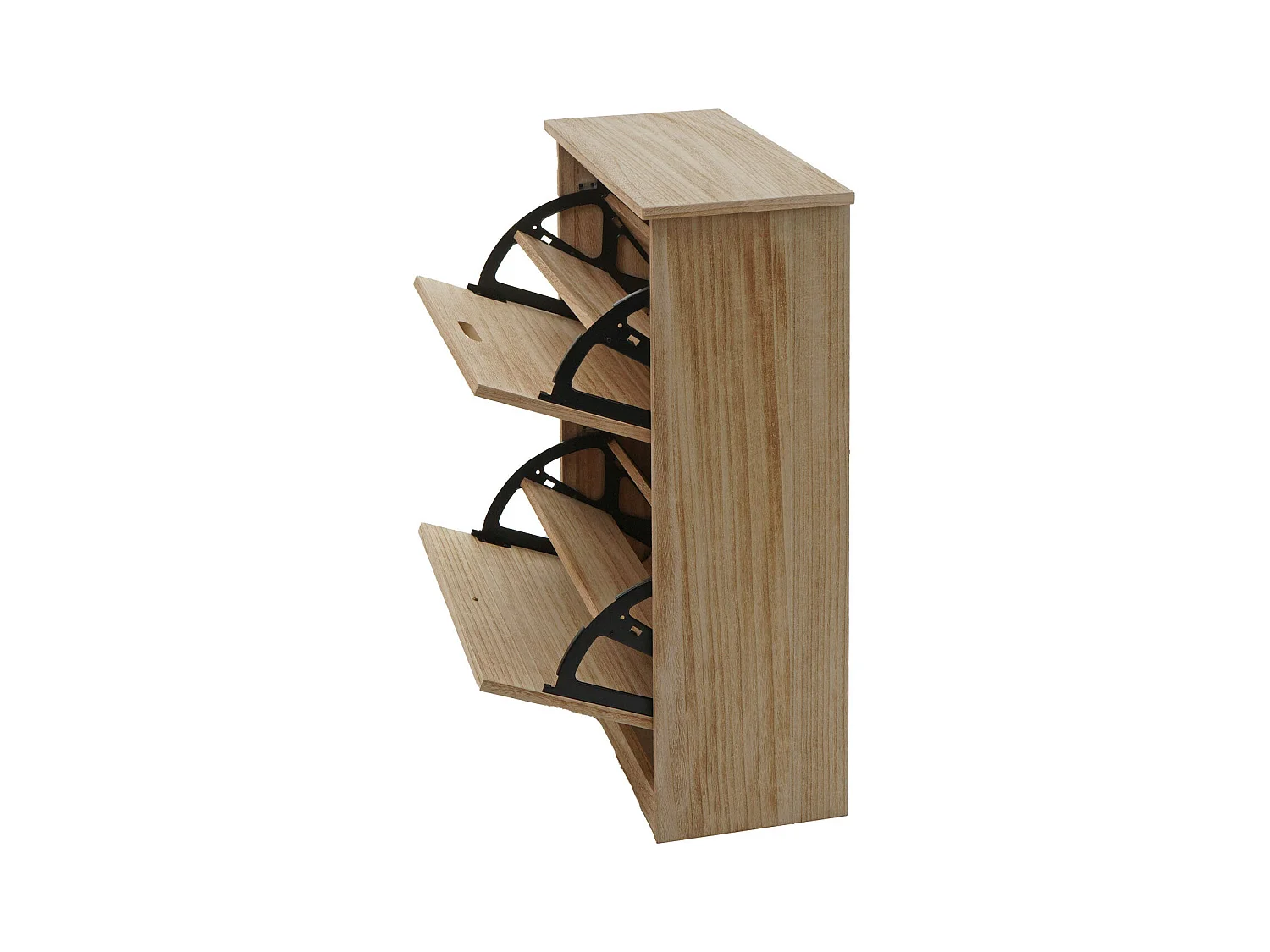 Meuble à chaussures 81x60x25 effet bois marron 57 x 17 x 85 cm 04_0005894