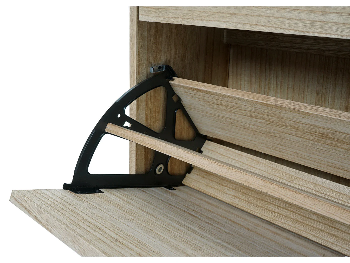 Meuble à chaussures 81x60x25 effet bois marron 57 x 17 x 85 cm 04_0005894