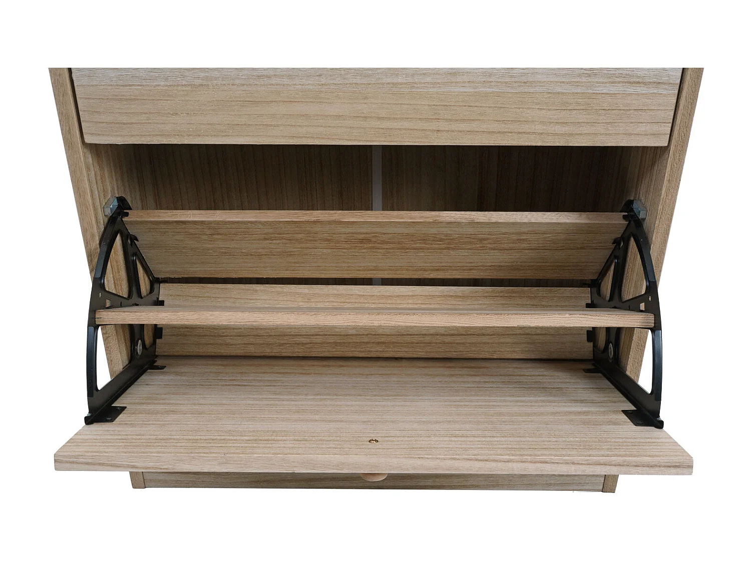 Meuble à chaussures 81x60x25 effet bois marron 57 x 17 x 85 cm 04_0005894