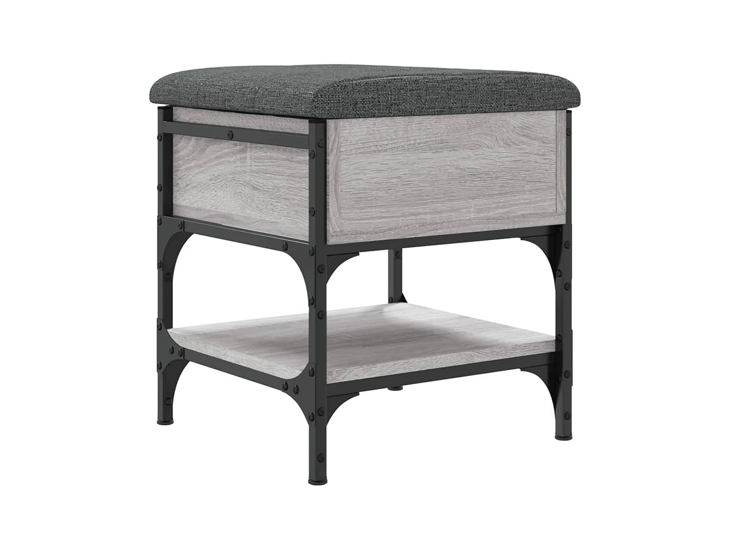 Banc de rangement à bois marron 42 x 42 x 45 cm DEC024938