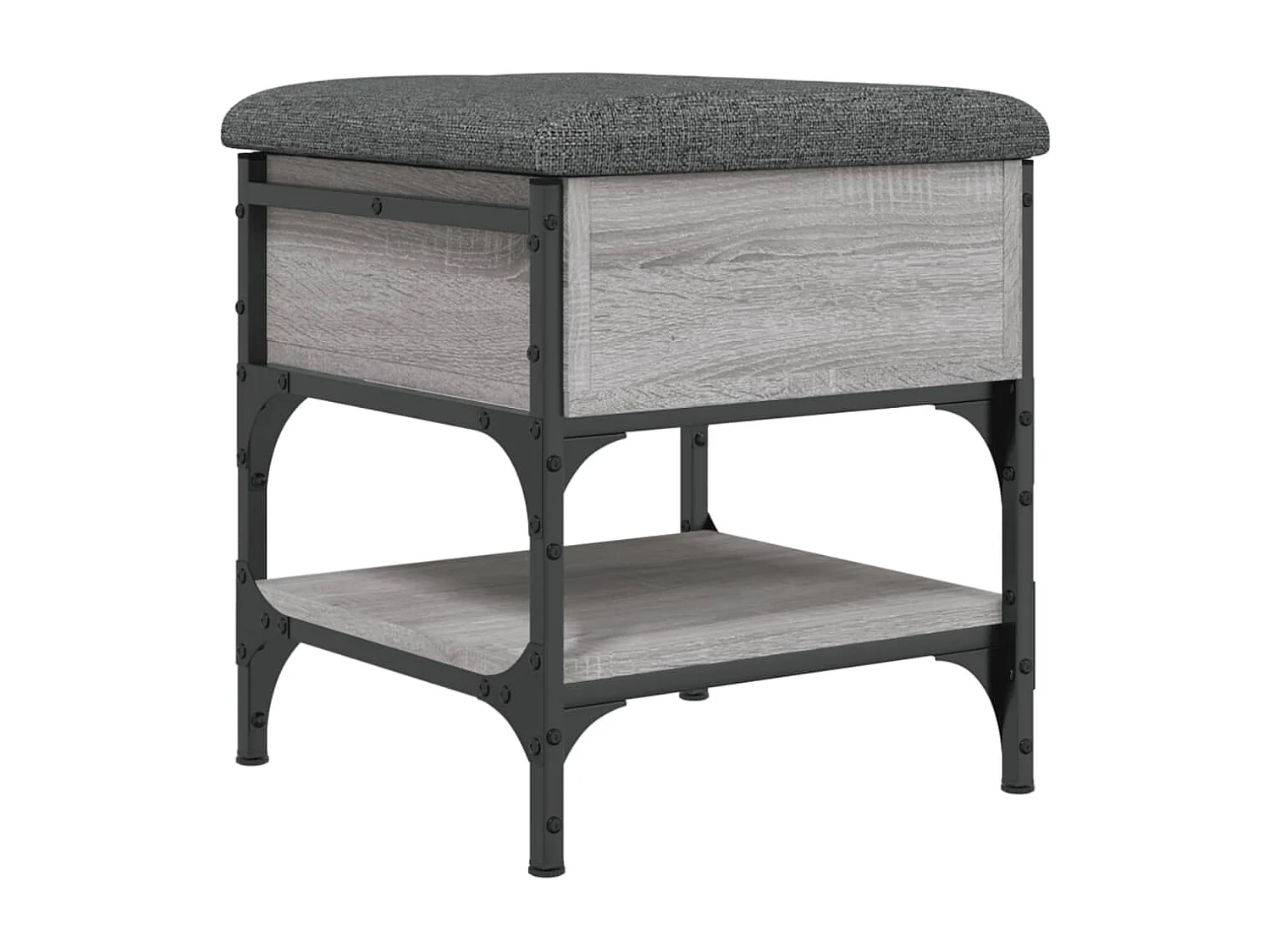 Banc de rangement à bois marron 42 x 42 x 45 cm DEC024938