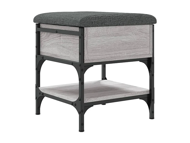 Banc de rangement à bois marron 42 x 42 x 45 cm DEC024938