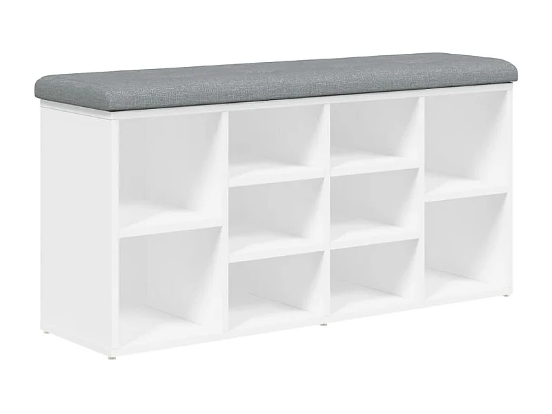 Banc de rangement à bois blanche 102 x 32 x 50 cm DEC024829