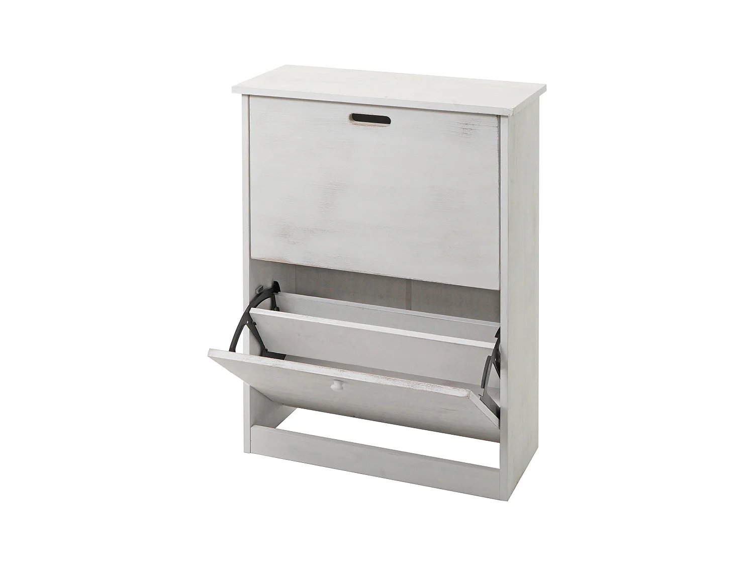 Meuble à chaussures 81x60x25 effet bois blanche 57 x 17 x 85 cm 04_0005895