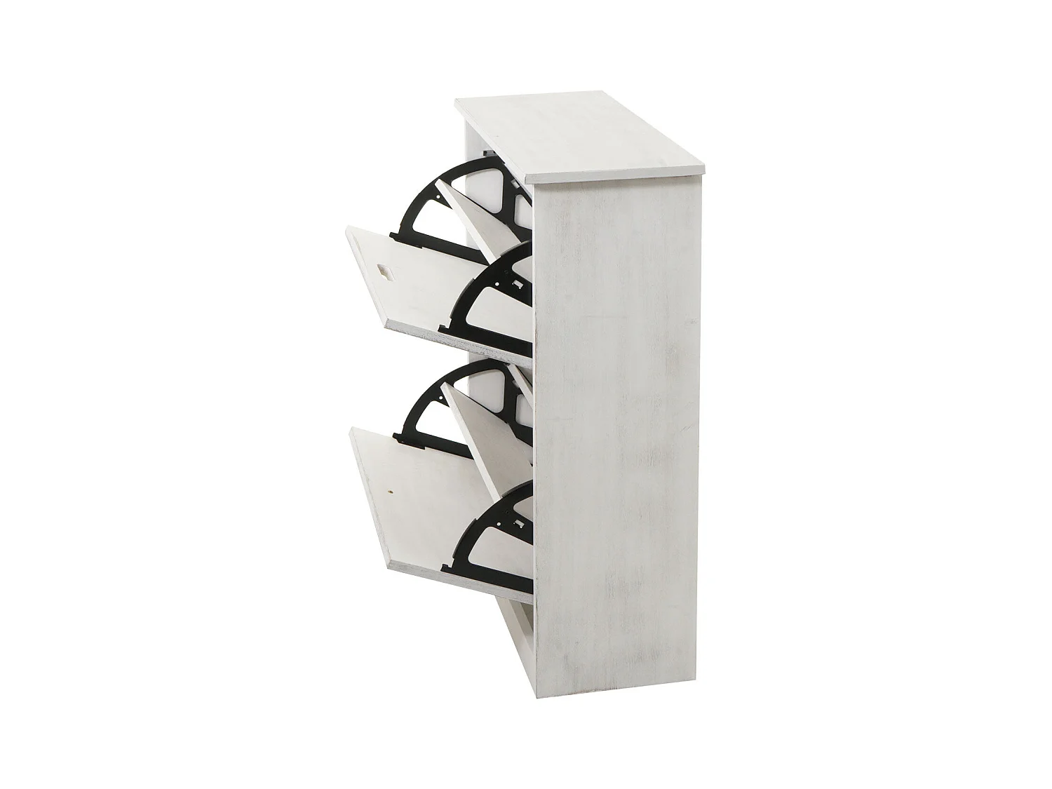 Meuble à chaussures 81x60x25 effet bois blanche 57 x 17 x 85 cm 04_0005895