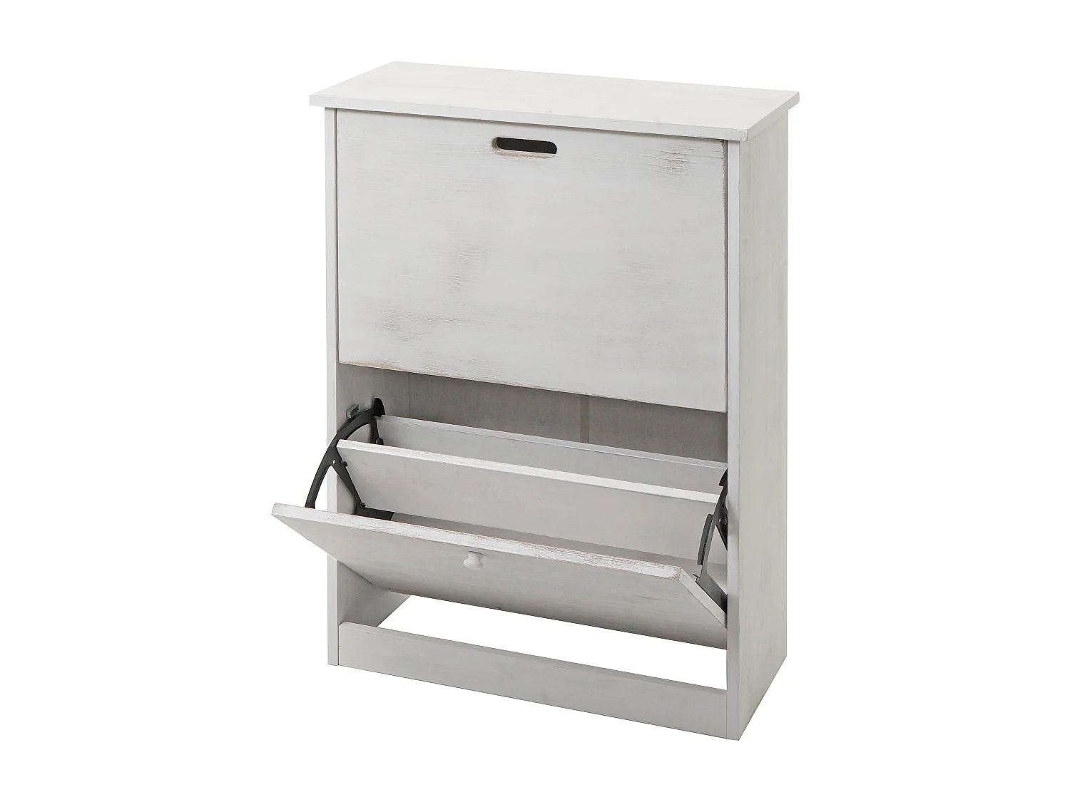 Meuble à chaussures 81x60x25 effet bois blanche 57 x 17 x 85 cm 04_0005895