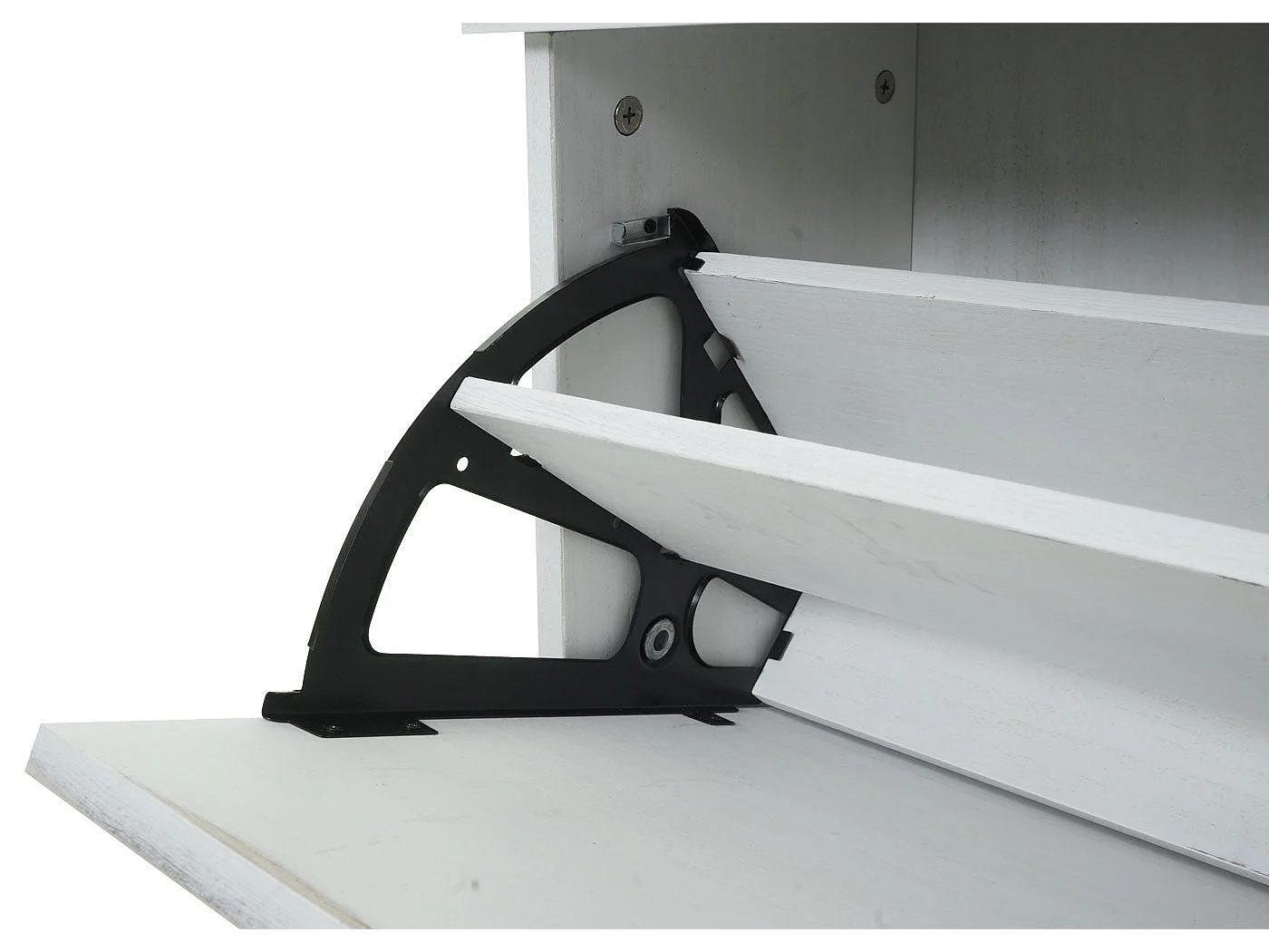 Meuble à chaussures 81x60x25 effet bois blanche 57 x 17 x 85 cm 04_0005895