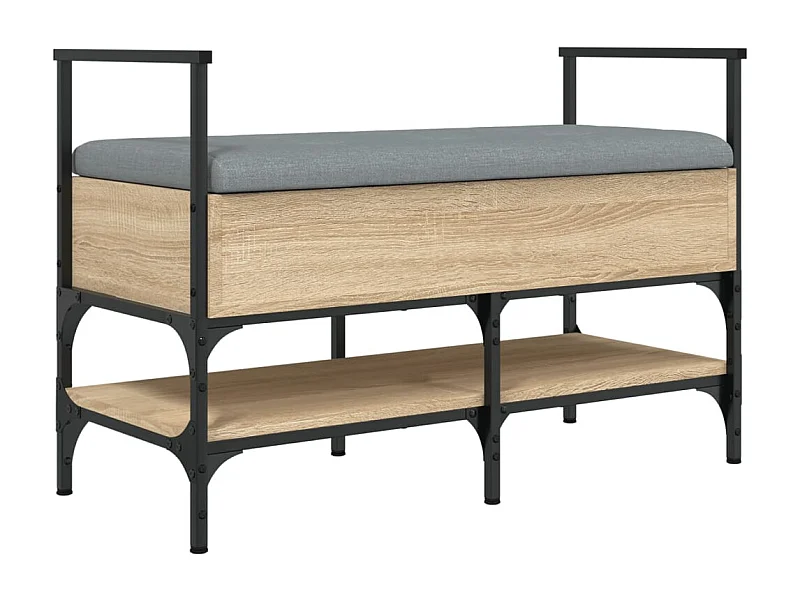 Banc de rangement à bois beige 85.5 x 42 x 57.5 cm DEC024900