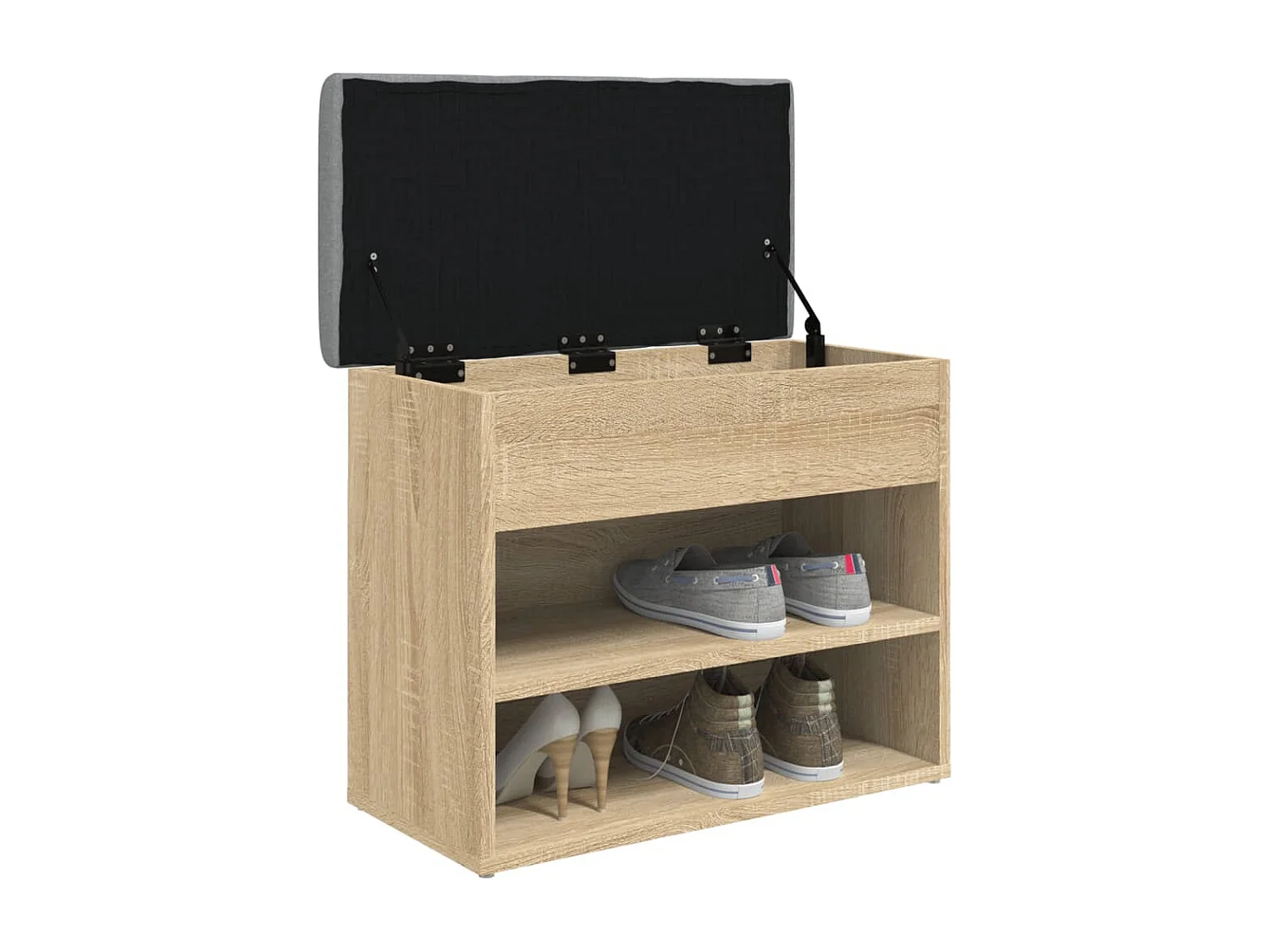 Banc de rangement à bois marron 62 x 32 x 50 cm DEC024890