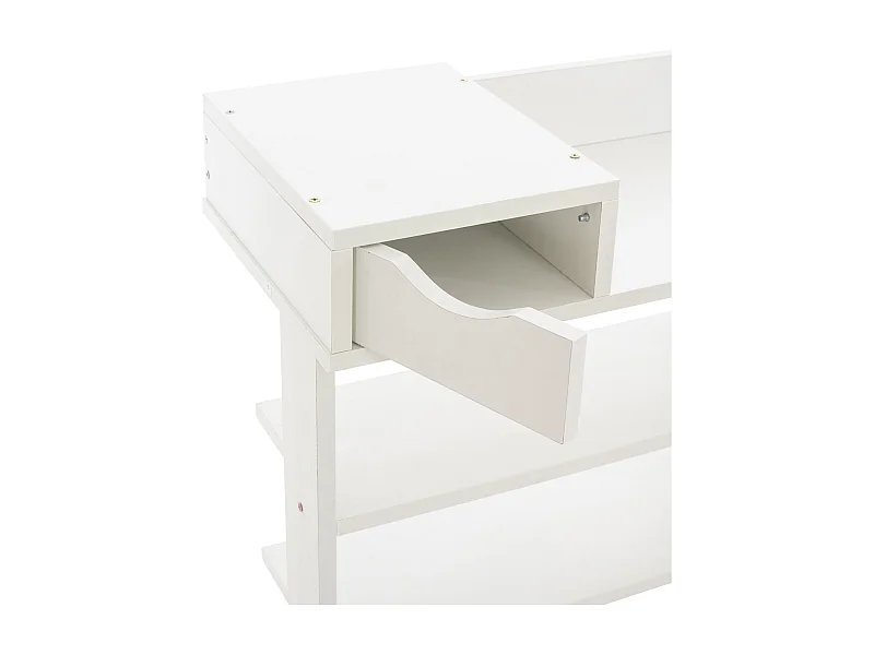 Meuble à chaussures meuble effet bois blanche 100 x 30 x 109 cm 10_0003617