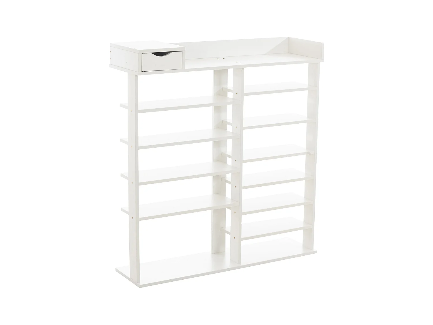 Meuble à chaussures meuble effet bois blanche 100 x 30 x 109 cm 10_0003617