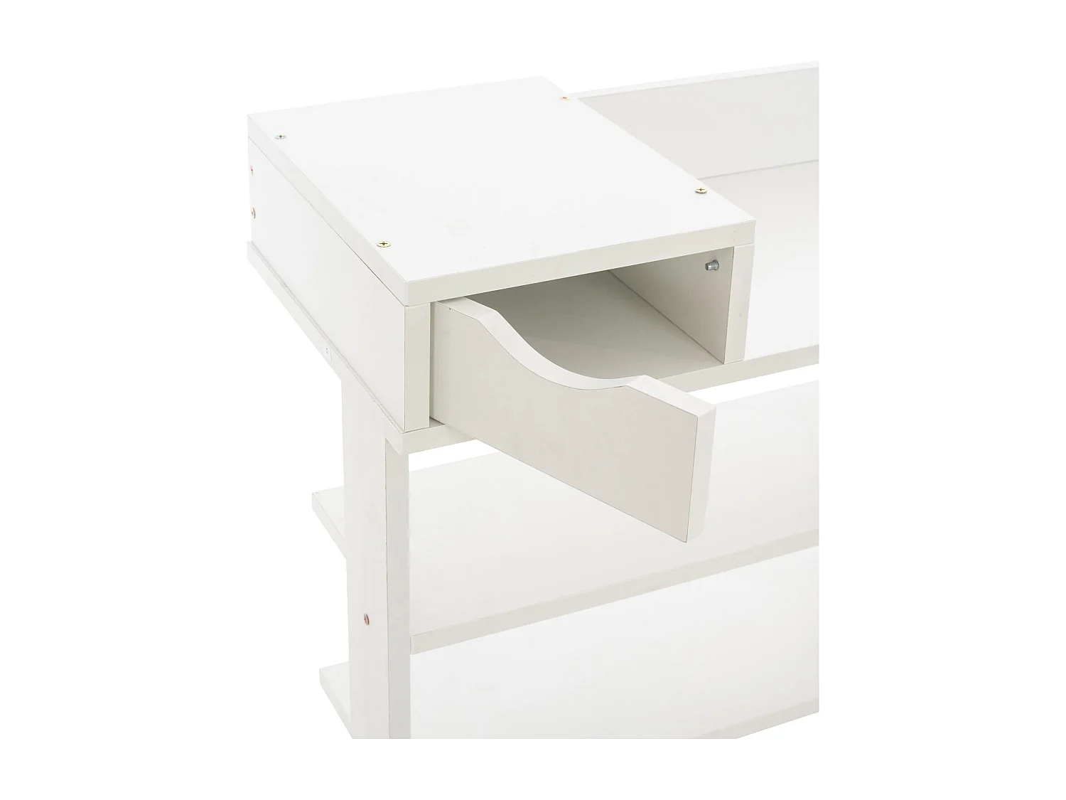 Meuble à chaussures meuble effet bois blanche 100 x 30 x 109 cm 10_0003617