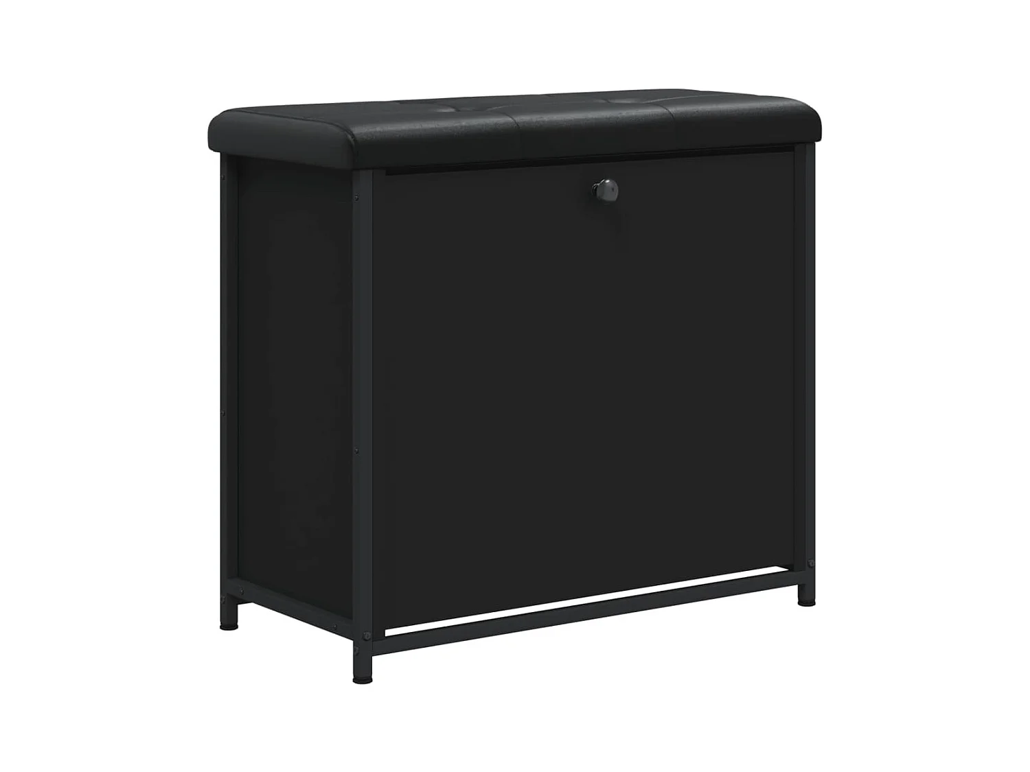 Banc de rangement à métal marron 62 x 32 x 56 cm DEC024826