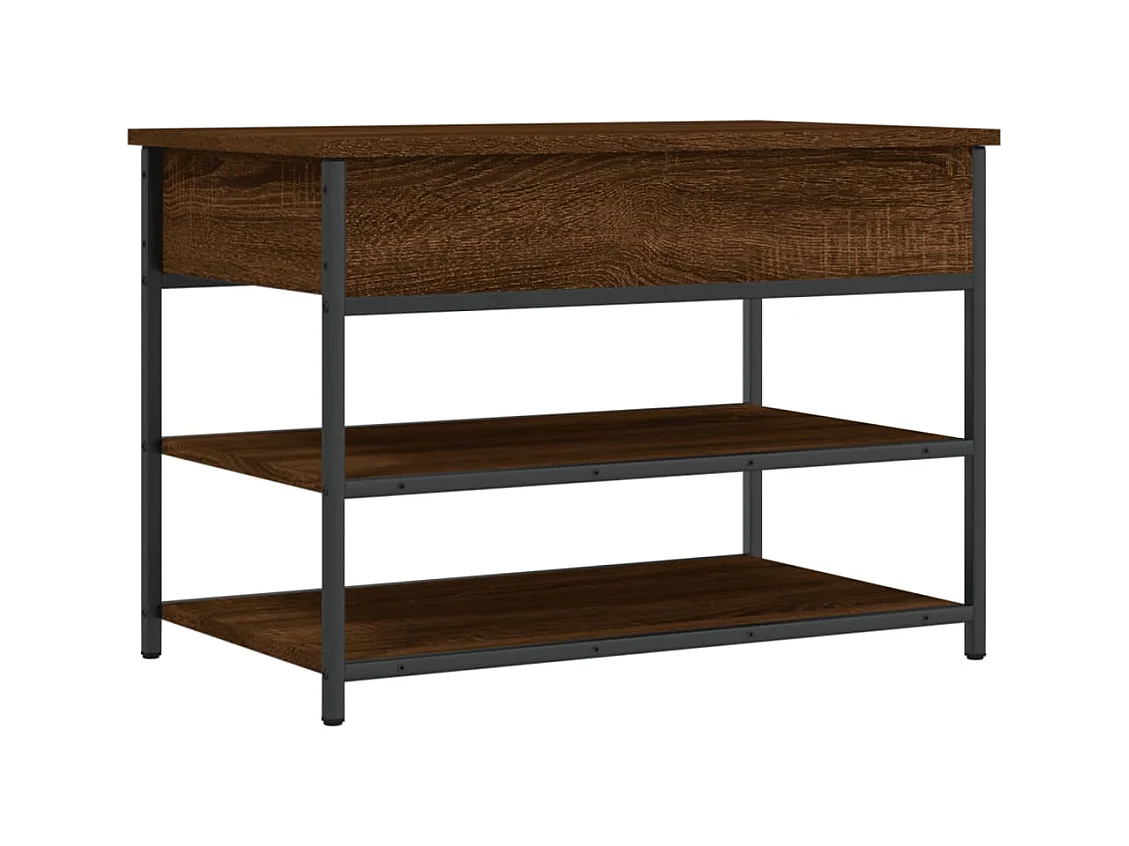 Banc à chaussures avec bois beige 70 x 42.5 x 50 cm DEC024873