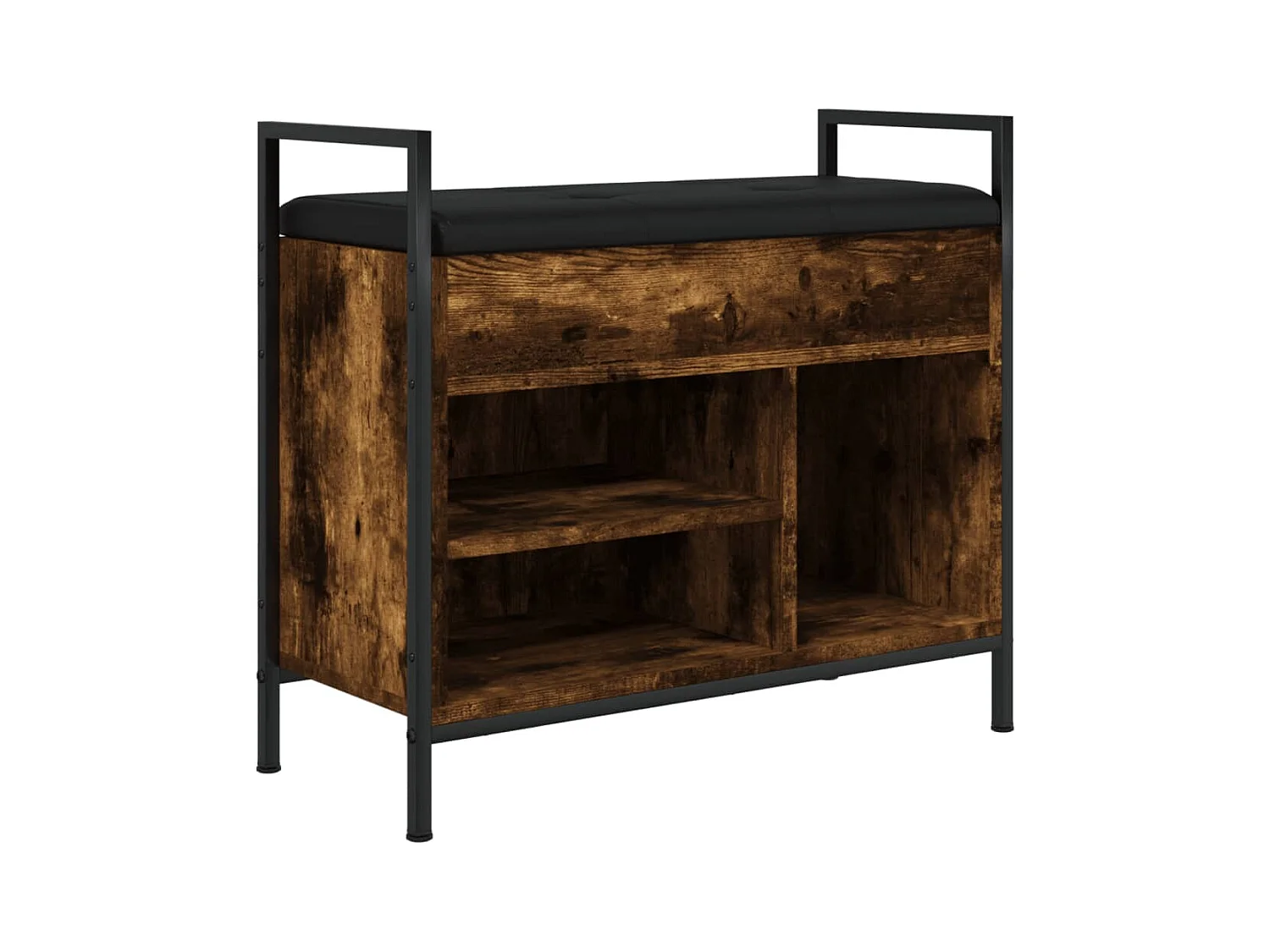 Banc de rangement à métal beige 65.5 x 32 x 57.5 cm DEC024847