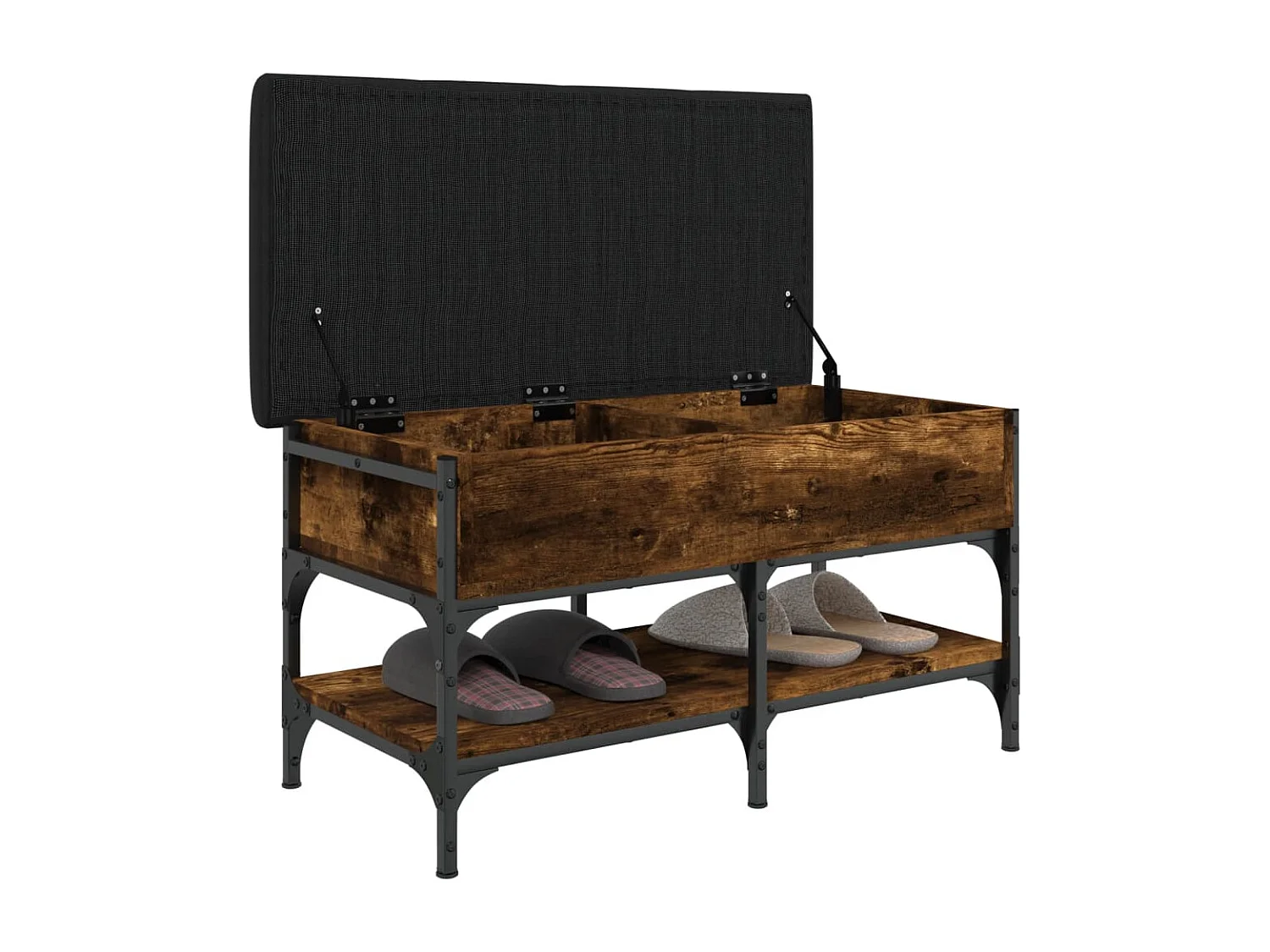 Banc de rangement à bois beige 82 x 42 x 45 cm DEC024854