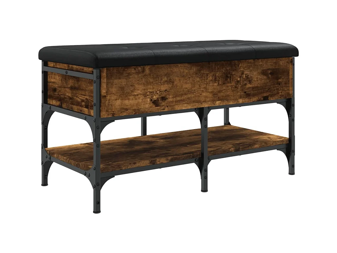 Banc de rangement à bois beige 82 x 42 x 45 cm DEC024854
