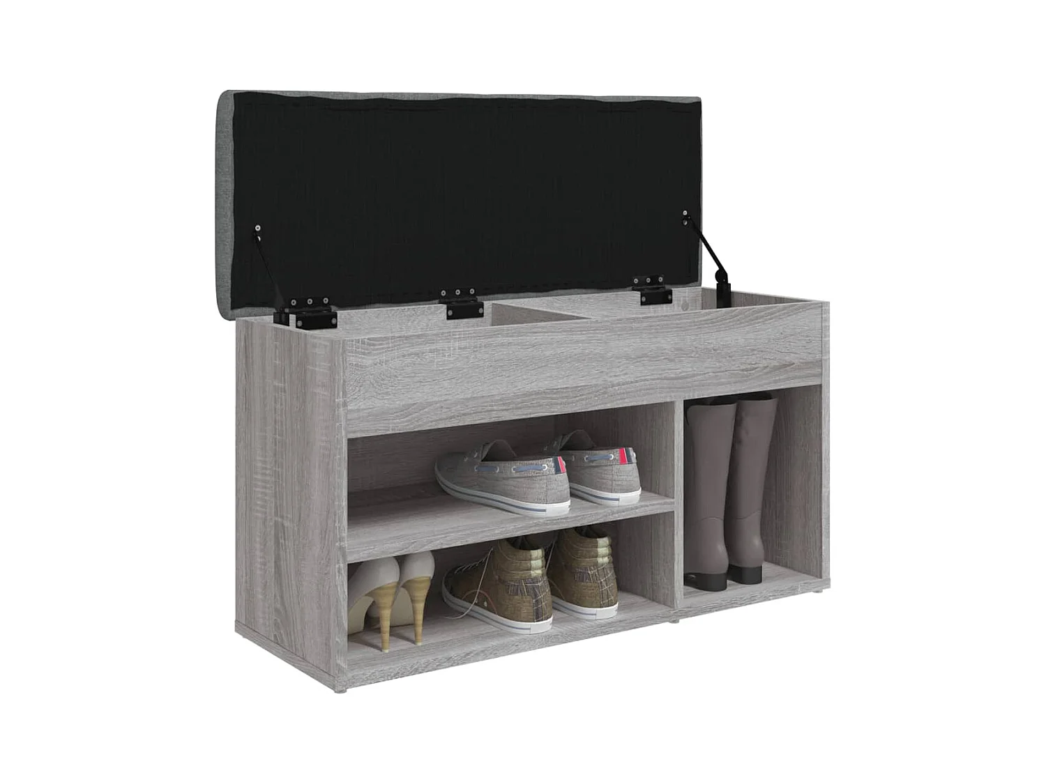 Banc de rangement à bois marron 82 x 32 x 45.5 cm DEC024947