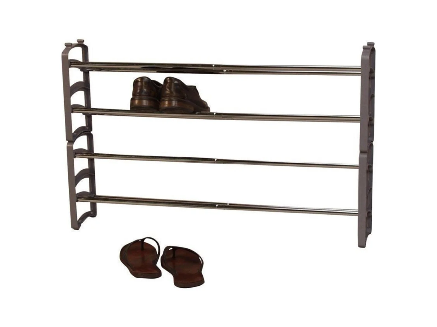 Lot de 2 étagères grise 104 x 18 x 33 cm MED05087