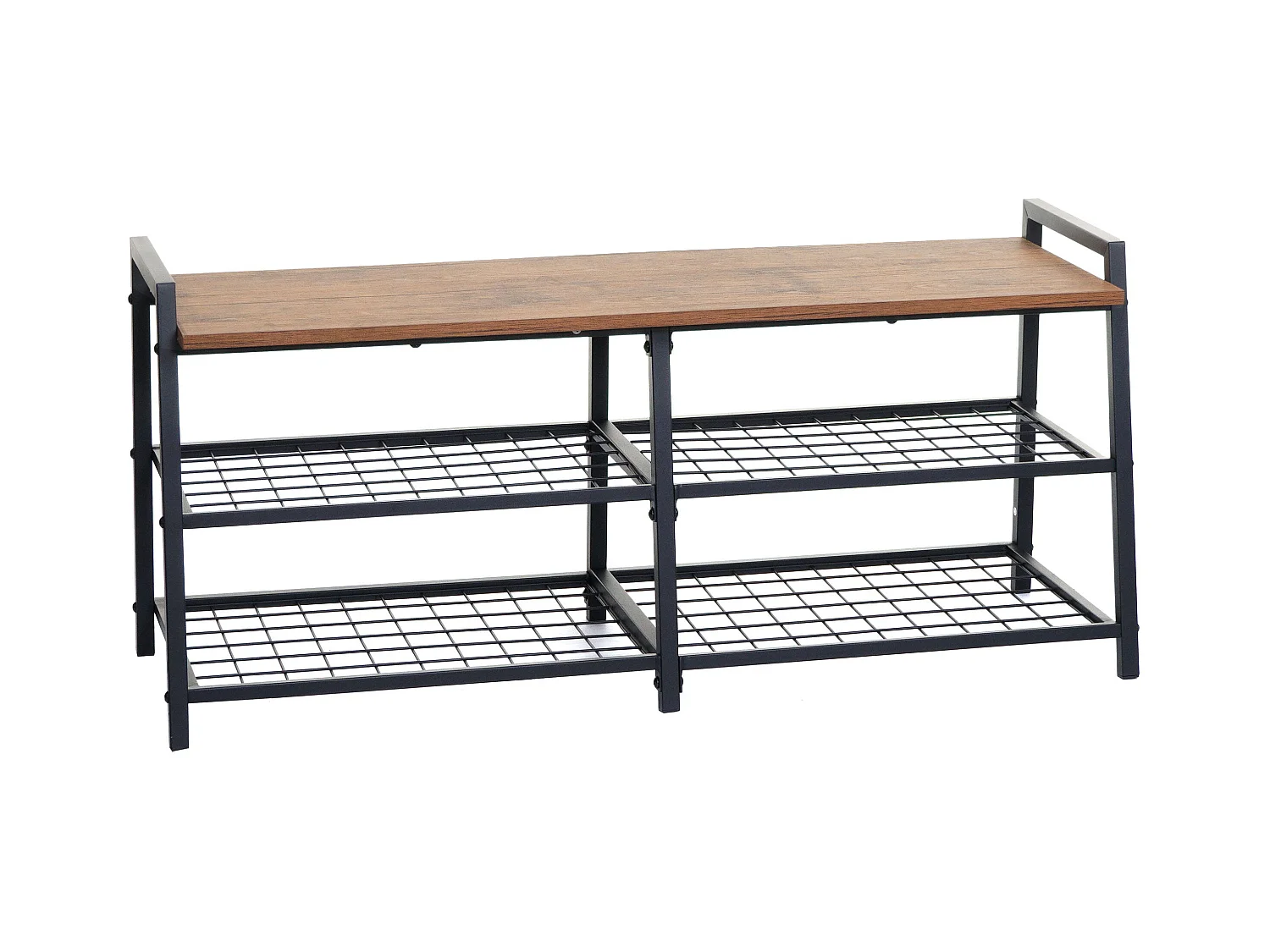 Banc à chaussures avec métal beige 45 x 12 x 110 cm 04_0007878