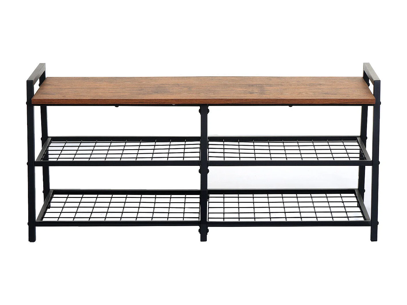 Banc à chaussures avec métal beige 45 x 12 x 110 cm 04_0007878