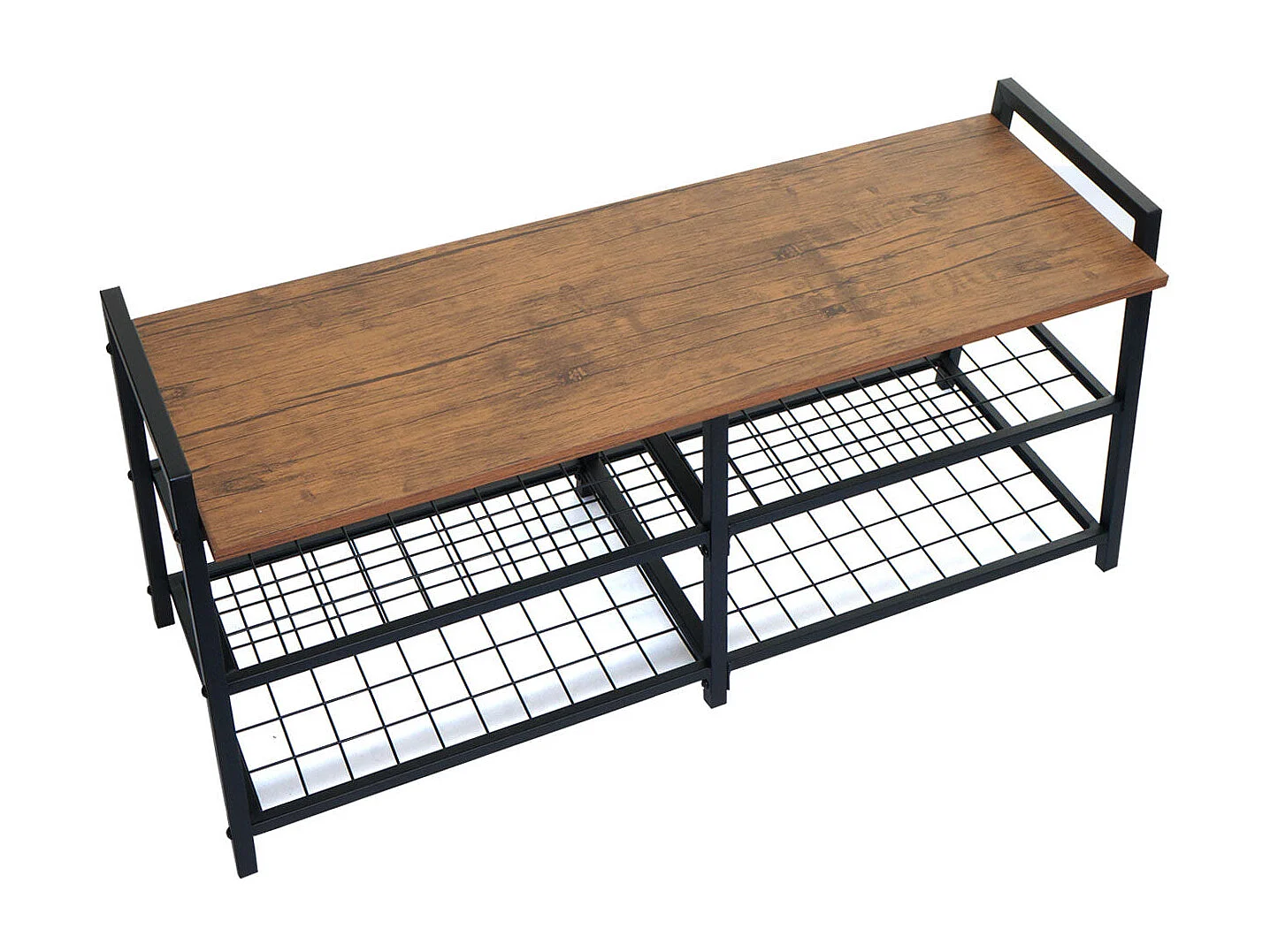 Banc à chaussures avec métal beige 45 x 12 x 110 cm 04_0007878