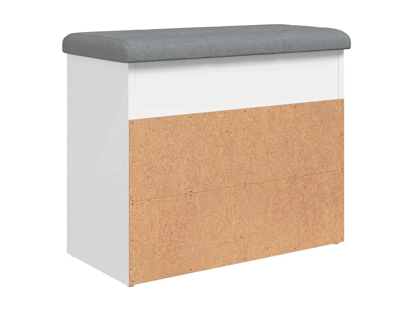 Banc de rangement à bois blanche 62 x 32 x 50 cm DEC024830