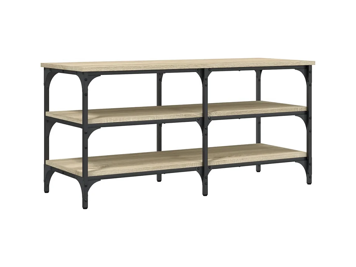 Banc de rangement à bois beige 100 x 38.5 x 49 cm DEC024881
