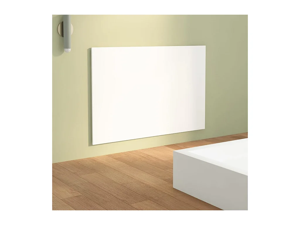 Tête de lit accessoire effet bois blanche 120 x 1.5 x 80 cm TDL0203936