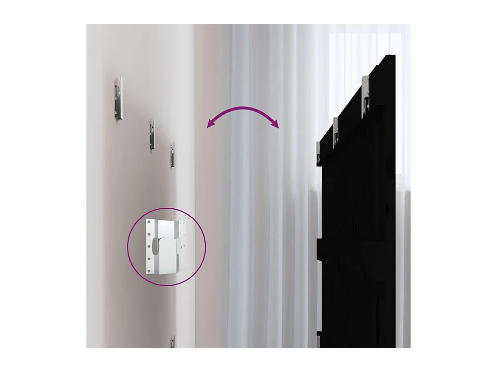 Tête de lit accessoire bois marron 185 x 3 x 60 cm TDL0202516