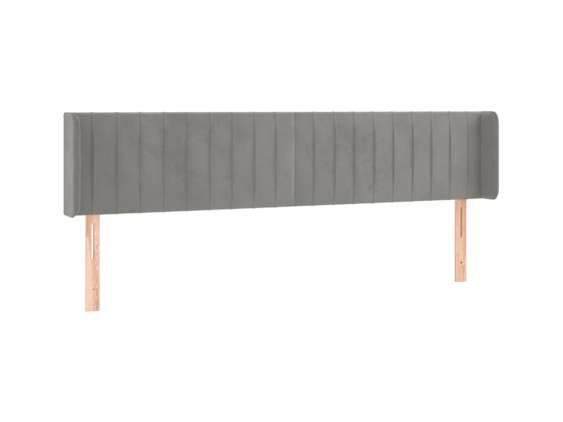Tête de lit accessoire tissu grise 163 x 16 x 88 cm TDL0205223