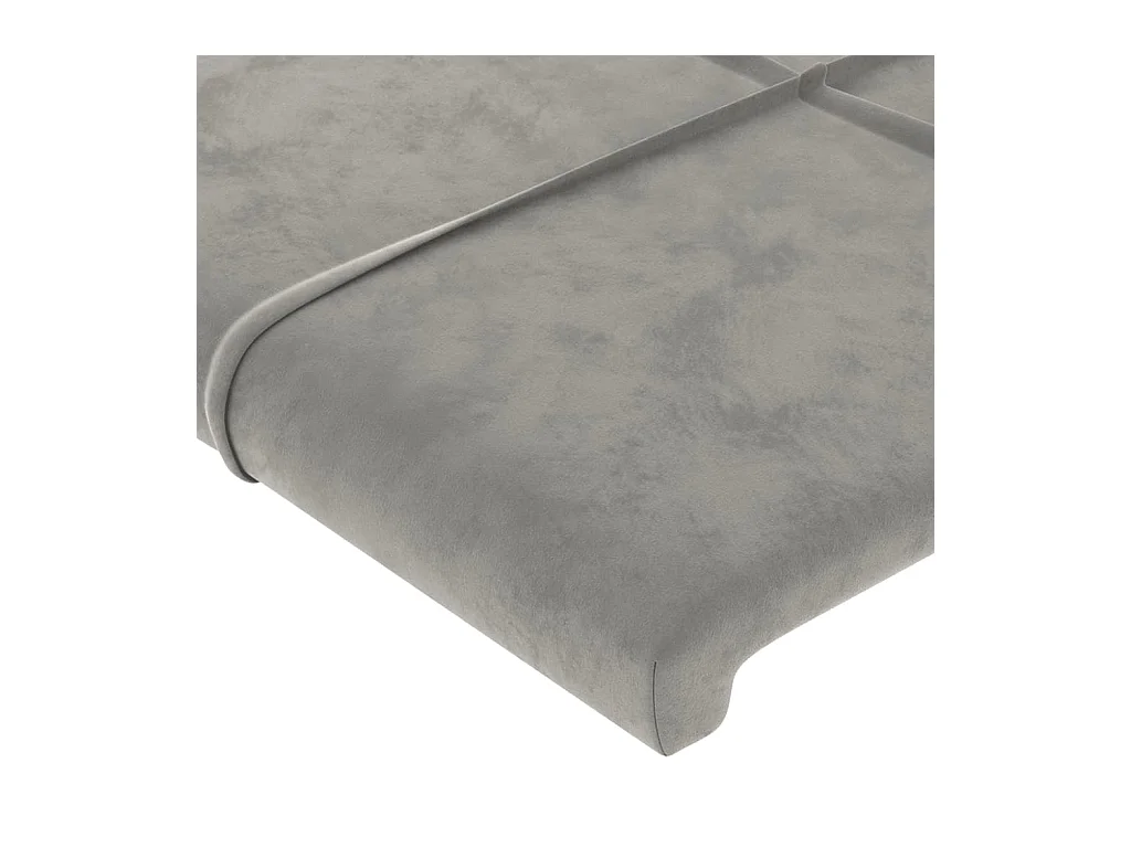 Tête de lit accessoire tissu grise 203 x 16 x 118 cm TDL0201300