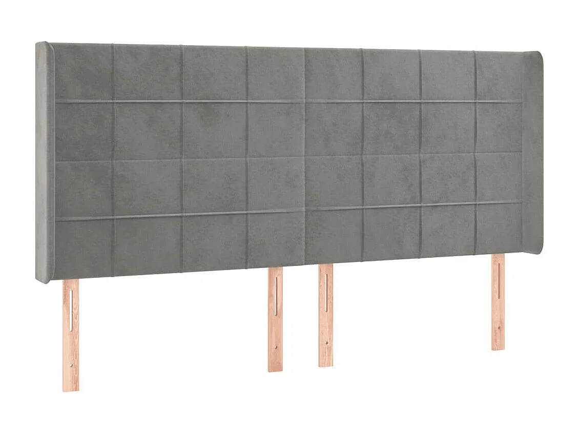 Tête de lit accessoire tissu grise 203 x 16 x 118 cm TDL0201300