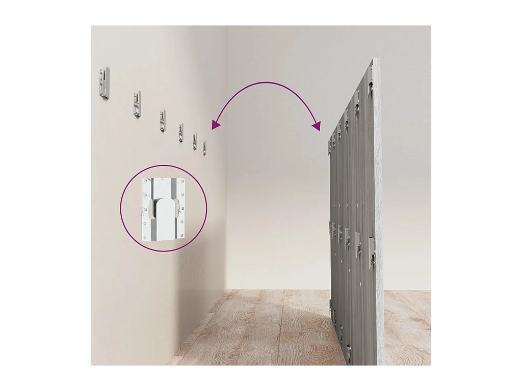 Tête de lit accessoire effet bois grise 200 x 1.5 x 80 cm TDL0202016